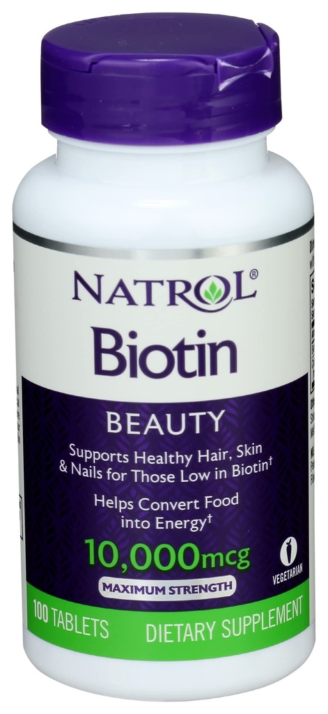 Natrol Biotin Max 10000 Mcg, 100 compresse