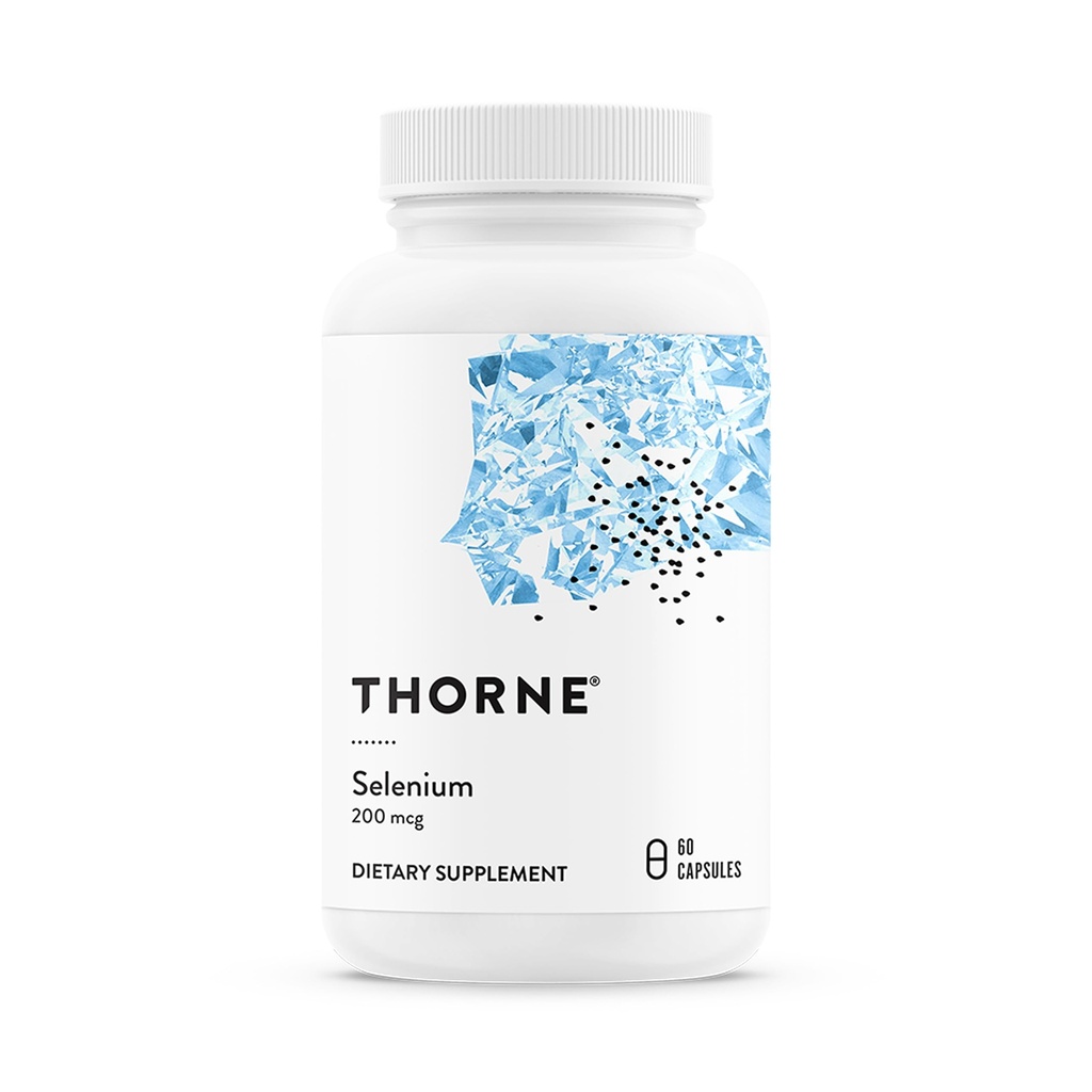 THORNE - Selenio - 200 mcg Integratore di selenio per il supporto antiossidante - Supporta la salute della tiroide, la funzione immunitaria e l'invecchiamento sano - Certificato di terze parti - Gluten, Dairy & Soy-Free - 60 capsule