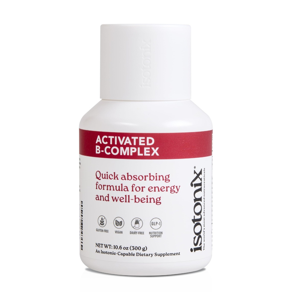 Complesso B attivato Isotonix – Integratore di vitamina B vegano per l'energia, il sollievo dallo stress e la salute del sistema nervoso – Formula bevibile isotonica – 90 Serve