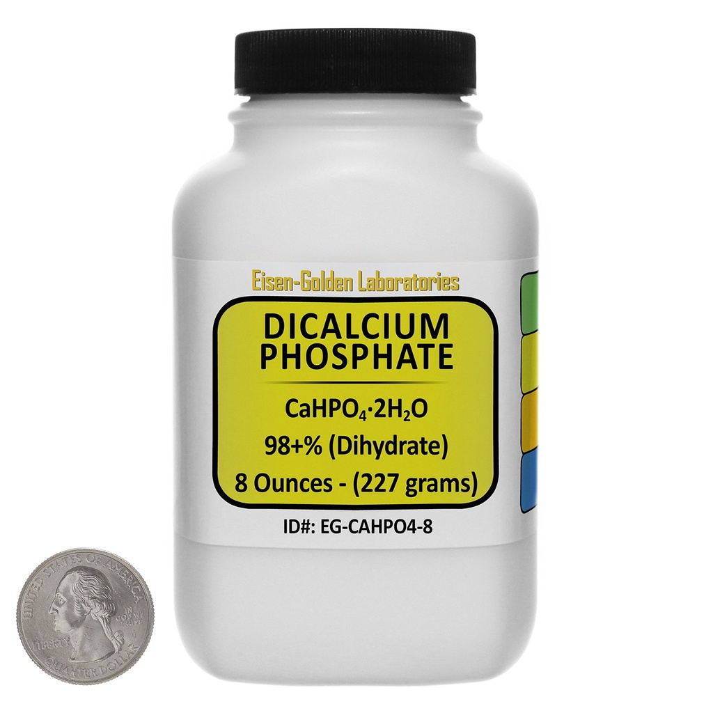 Dicalcium Phosphate [CaHPO4] 98+% USP Grade Powder 8 Oz in una bottiglia Space-Saver