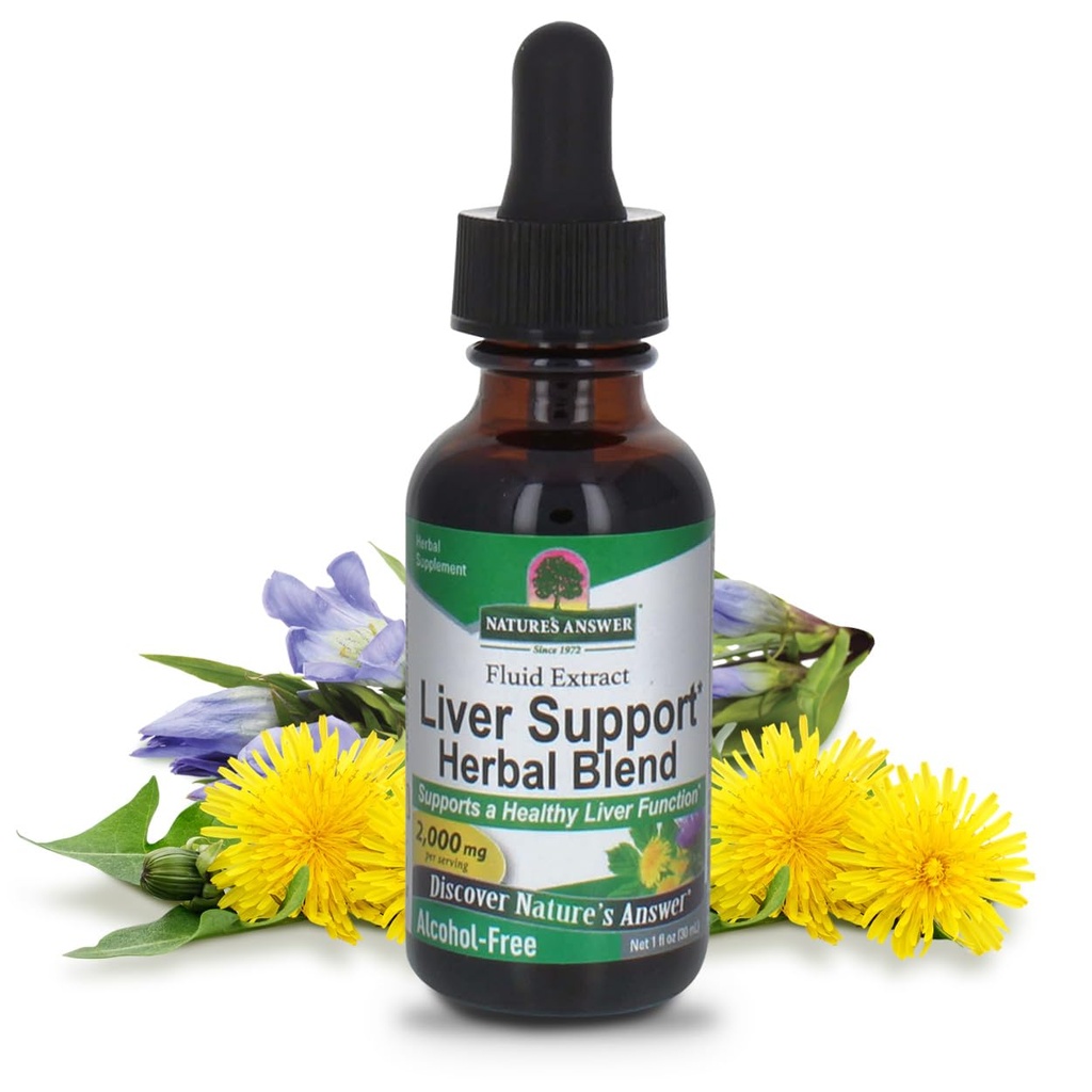 Supporto per fegato senza alcool, ounce 1-Fluid | promuove la funzione di fegato sano | Cleanser naturale & disintossicante | supporto salute generale