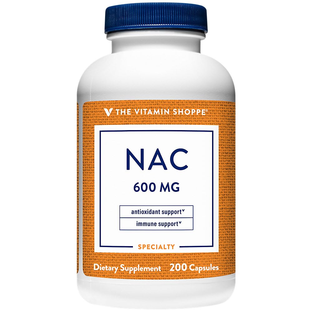 La vitamina Shoppe NAC N-Acetyl-L-Cysteine - promuove la salute Cellucor, il supporto immunitario e antiossidante - 600 MG (200 capsule)