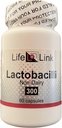 LifeLink Lactobacilli Complex | 10 miliardi di CFU | 60 capsule | Microbiome Support, Sani Movimenti Bowel | Gluten Free & Non-GMO | Made in the USA
