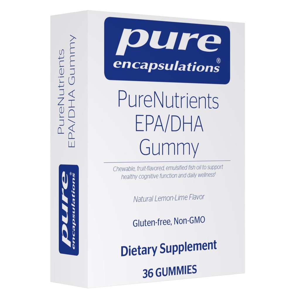Pure Encapsulations PureNutrients EPA/DHA Gummy | Gomma Soft Chew per supportare la funzione cognitiva sana e il benessere quotidiano | 36 Gummies | Natural Lemon-Lime Flavor
