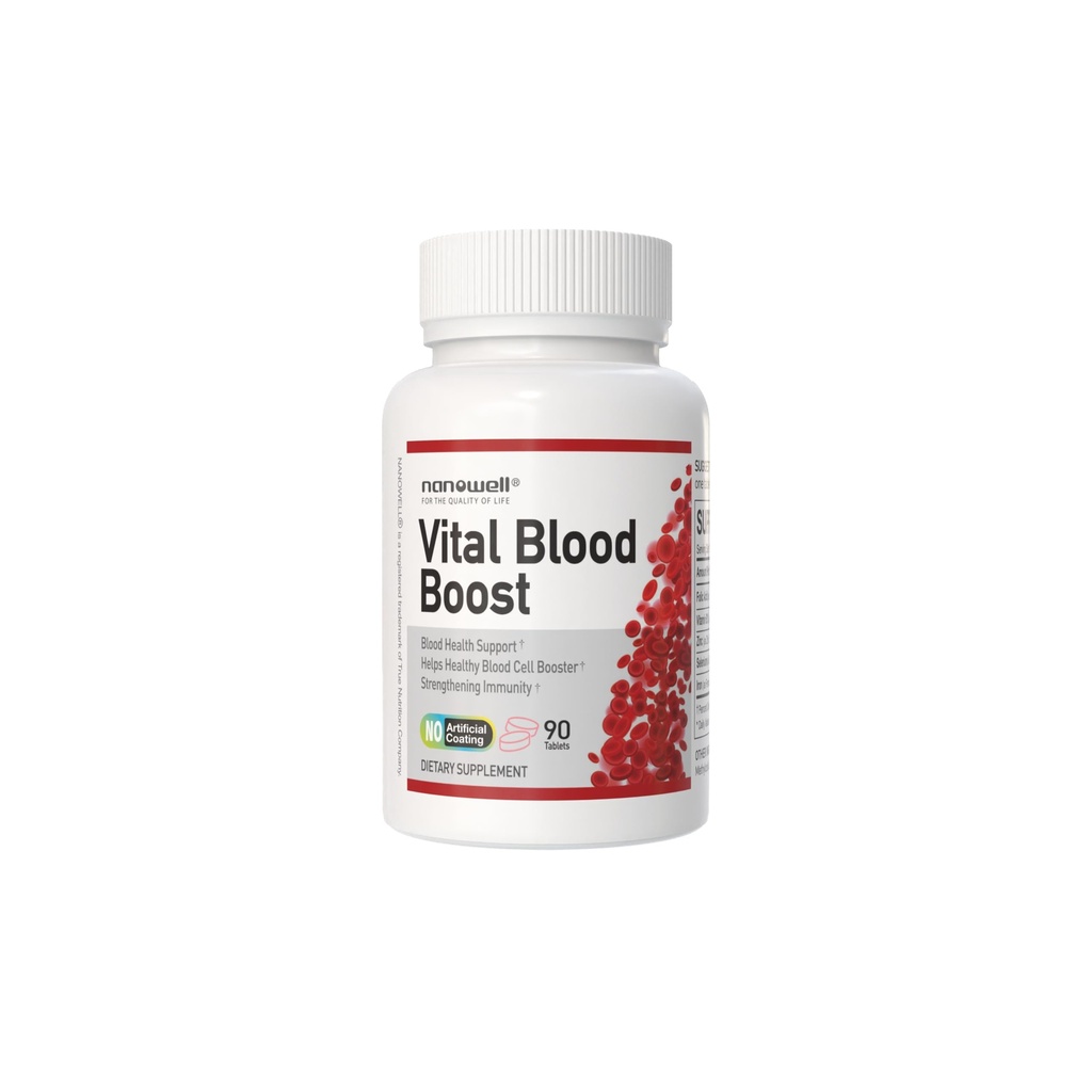 Vital Blood Boost – Integratore alimentare con ferro, selenio, zinco, vitamina B12 e acido folico – 90 compresse, fornitura di 90 giorni