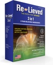 Re-lieved 3 in-1 Patches — Mentolo naturale organico, Salicilato di Camphor e dimetil — Patch di vernice superiore — senza alluminio, resistente all'acqua e USA Made — 60 Conte