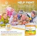 Potente vitamina C Gummies per adulti e bambini (bulk - 90 Chews), Vegan Vitamin C Chewables per doppio resistenza Immune Support, Gelatin e Gluten-Free Gummy, Sostituisce VIT C Pills, Tablets & Syrup