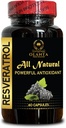 RESVERATROL EXTRACT - Protezione del sistema immunitario, Integratore di supporto immunitario, Antiossidanti con booster immunitari, Integratori energetici per anziani, capsule di supporto immunitario - 1 Bottiglia 60 Capsule