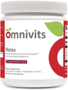 Relax Natural Cherry Flavor | Magnesio come Albion Di-Magnesium Malate, Myo-Inositol, Taurina, GABA, L-teanina (Suntheanine) | Pressione sanguigna sana, Benessere emotivo| Polvere 60 Serving