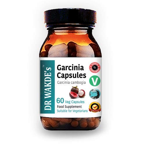 DR WAKDE Garcinia Frutta capsule (Garcinia cambogia, 60 Veg Caps, Plant-Based Supplement, erba ayurvedica, tutto naturale, vegano)