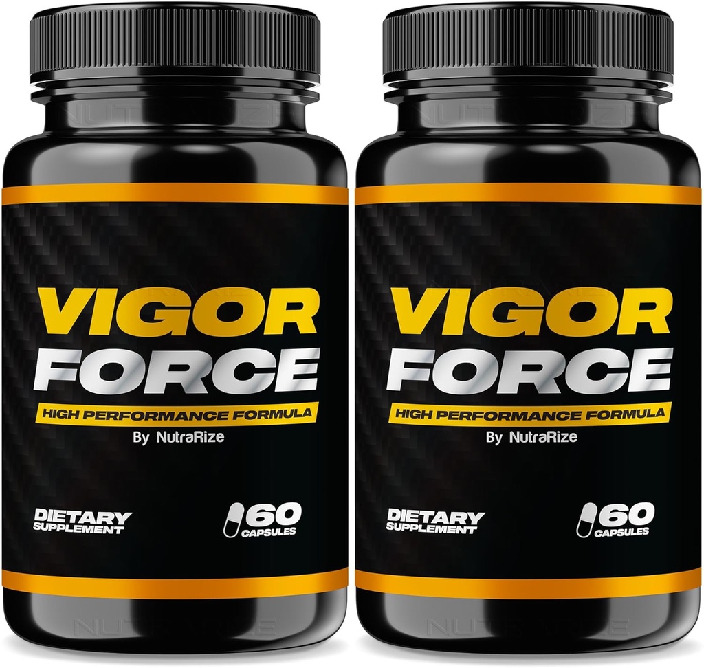 NutraRize (Pack of 2 Vigor Force for Men, capsule maschili ad alte prestazioni, tutto integratore alimentare naturale per la salute generale e benessere, pillole ufficiali 50 Review (120 capsule)