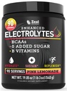 Zeal Electrolyte Powder - 90 Servings | Keto Electrolytes Powder | Zero Sugar, BCAAs, B-Vitamins | Potassium, Zinc, Magnesium | Hydration Powder Recovery Drink | Pink Lemonade