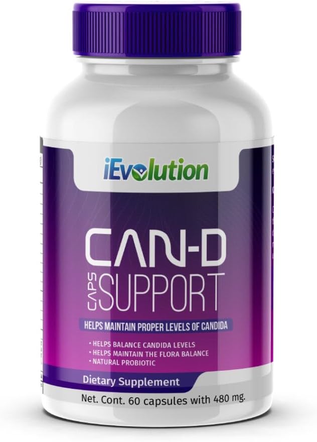 Can-D Caps Advanced Candida Control Supplemento: Immune & Digestive System Support with Natural Garlic, Cat's Claw, Ginger, Calcium & Magnesium - Fungicidal & Health Improvement Formula