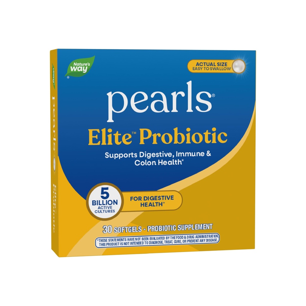 Via della natura Elite Extra Forza Perle Probiotiche per Uomini e Donne, Supporta Digestivo, Immune, Colon Salute*, 5 Milioni di Culture Vite, Nessuna Refrigerazione Richiesto, 30 Softgels