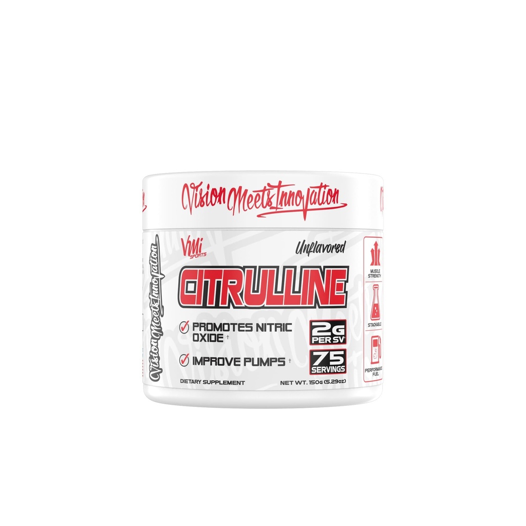 VMI Sports Citrulline Polvere non aromatizzata Pure L-Citrulline | Promuovere Nitric Oxide pompe muscolari | 2 g per porzione – 75 Serve