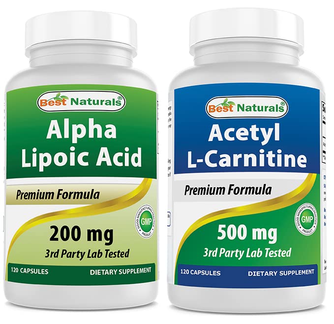 Migliori naturali alfa acido lipoico 200 Mg & Acetil L-carnitina 500 Mg
