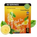 Polvere di elettroliti Plus (50 Servings) Limonata di tè nero Polvere di elettrolita Zero Calorie Keto,0 Zucchero, No Maltodextrin, 1000mg Potassium, 120 mg di calcio, 120 mg di magnesio, polvere di idratazione