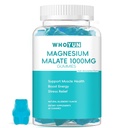 Magnesio Malato Gummies 1000mg, Aumentato assorbimento Magnesio Chewables supplemento con acido malico per l'energia Boost & salute del muscolo, 60 Conte