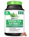 Estratto di tè verde Zenwise salute per gli uomini e le donne - EGCG supplemento con Estratto di chicco di caffè verde aumenta l'energia e la memoria - Supporto immunitario per la pelle, il cervello e la salute del cuore - Vegan - 120 conte