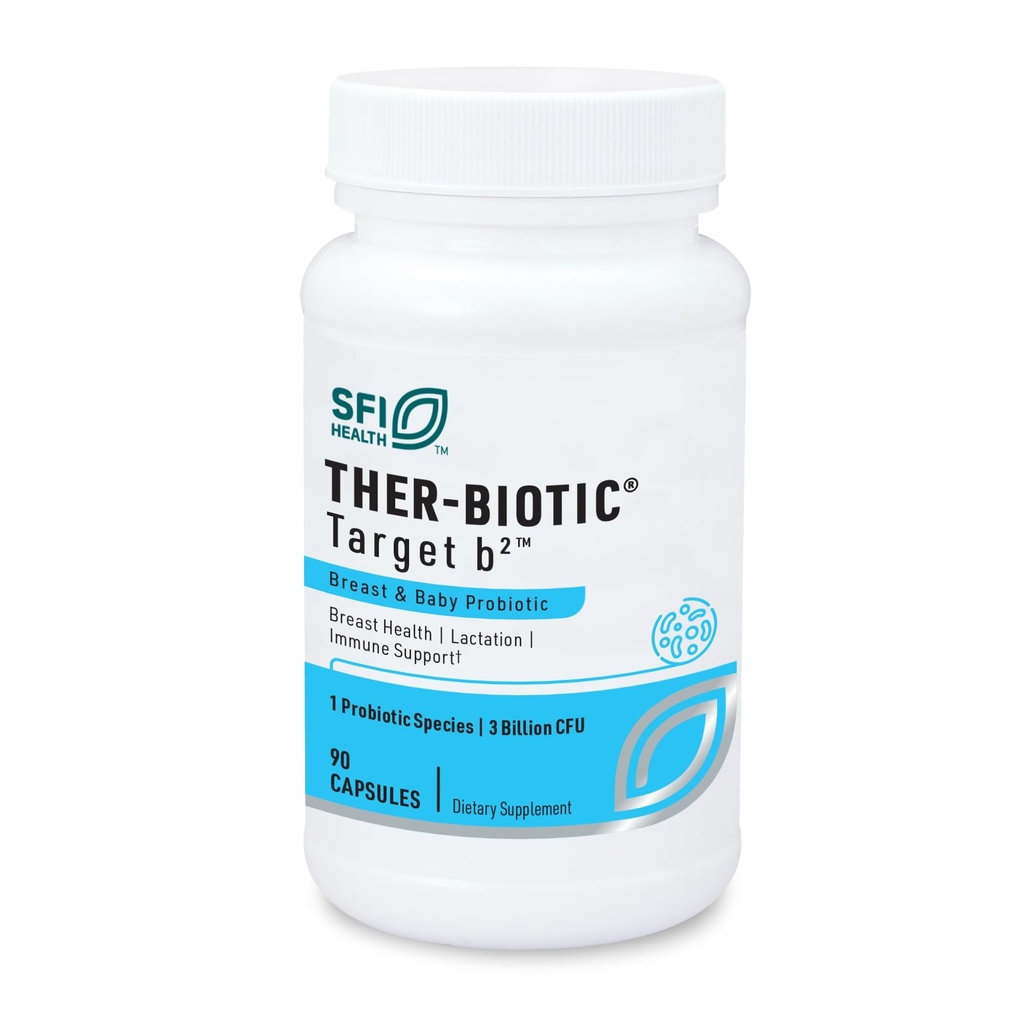 Klaire Labs SFI Health Ther-Biotic Target B2 Integratore per l'allattamento - Lactobacillus Fermentum Probiotic - Promuovere l'allattamento al seno sano e confortevole (90 capsule)
