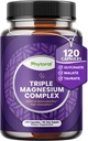 Capsule Complesso Magnesio Altamente Potenti - Triple Magnesium Blend con Taurate Glycinate e Malate - 400mg Supplemento Supporta Rilassamento &amp; Totale Benessere Non OGM Vegan 120 Capsule