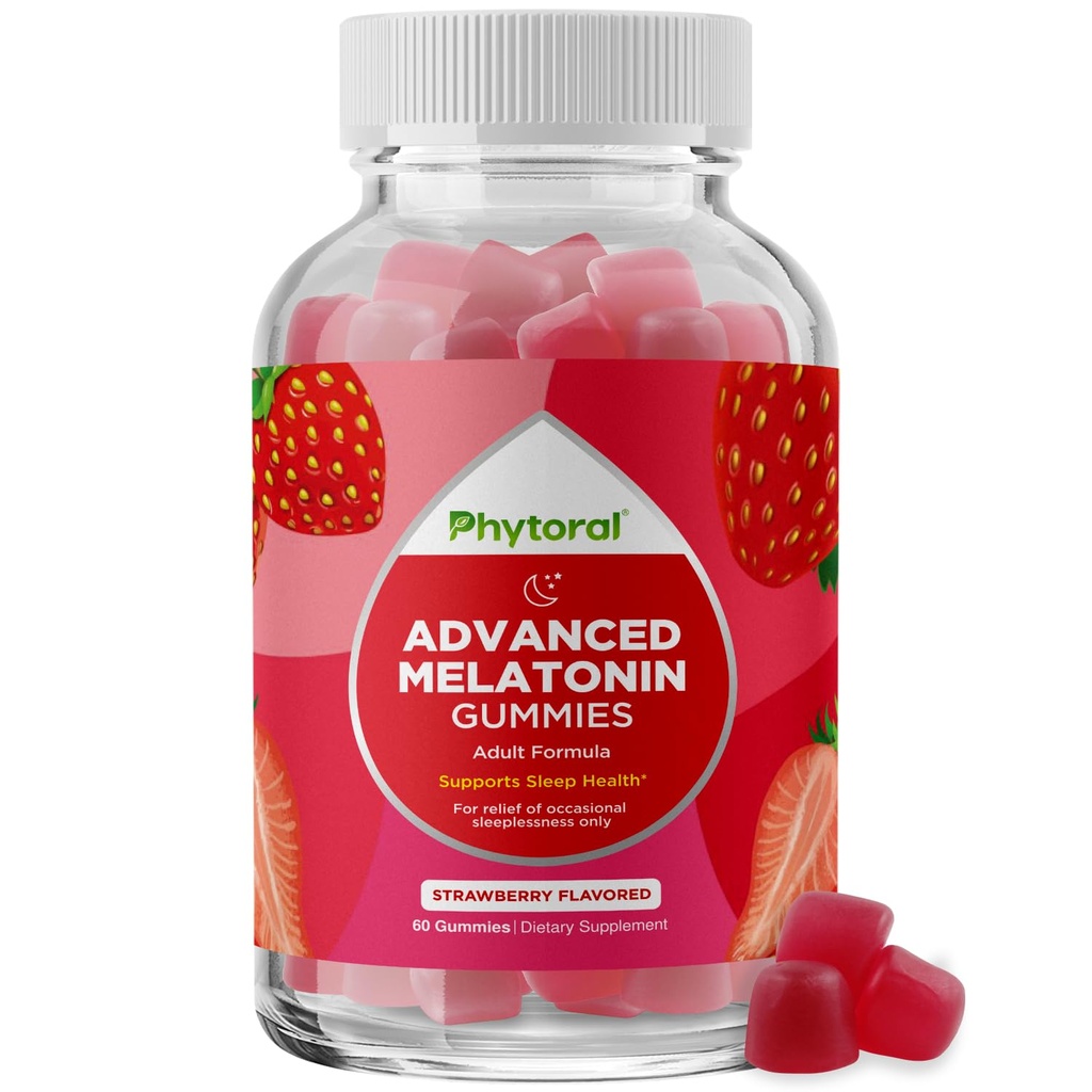 Melatonina Gummy Vitamine sonno supplemento - naturale adulto Melatonina Gummies 5mg Deep Sleep Supplement - 5mg Mood Support Gummies riposante e immunità di notte