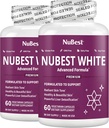 NuBest White - Integratore di sbiancamento della pelle, Supplemento per l'invecchiamento anti con Glutathione, Vitamina C, E, B2, Estratto di cardo del latte, Estratto di tè verde per l'illuminazione e la luminosità | Pack 2