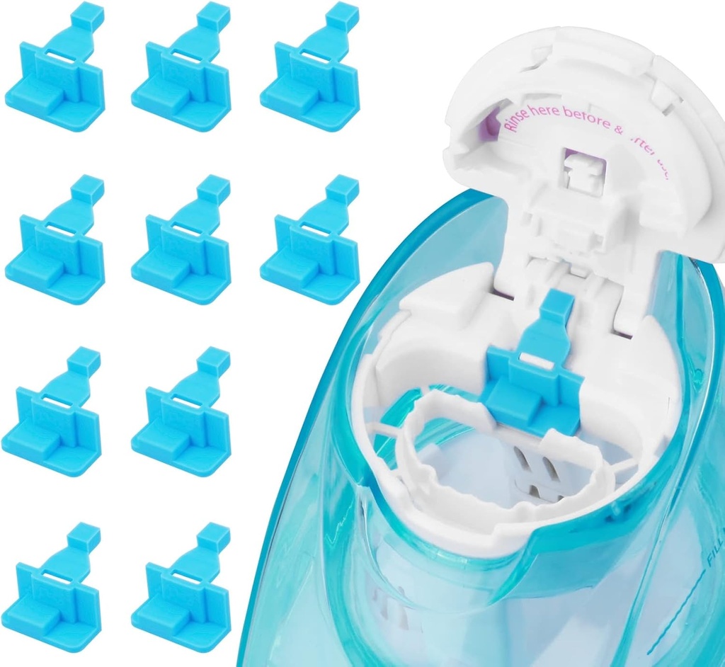 Silicone Saltwater Pods Refills Accessori Compatibile con Navage Nasal Care - Salva i baccelli d'acqua salata per un facile funzionamento (10 Pack-Blue)