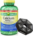 Primavera - Valley Calcium 600 mg + Vitamina D 20 mcg - 500 Conta con l'organizzatore di pillole settimanali GoodDealsHouse - Integratore alimentare Bone Compresse