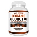 Arazo Nutrition Organic Coconut Oil 2000 MG - 100% Extra Virgin Unrefined Cold Pressato per il supporto del peso, Pelle, Capelli, Unghie - 120 Softgel Capsules