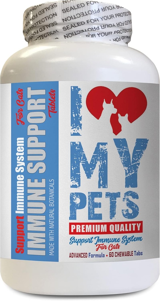 Amo il mio PETS LLC Older cat Supplement - CAT Immune Support - Booster - Integratore sano - Supporto per fegato per gatti - 60 Trattamenti (1 Bottiglia)