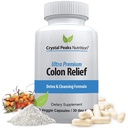 Pulitore naturale capsule per il sollievo dalla costipazione e Detox Gut Cleanse - Cascara Sagrada, Psyllium Husk & Bentonite (60 capsule)