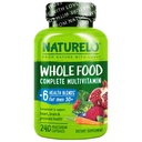 NATURELO Whole Food Multivitamin per Uomo 50+ - con Vitamine, Minerali, Estratti di erbe organici - Vegan Vegetariano - per Energia, Cervello, Cuore e Salute agli occhi - 240 Capsule