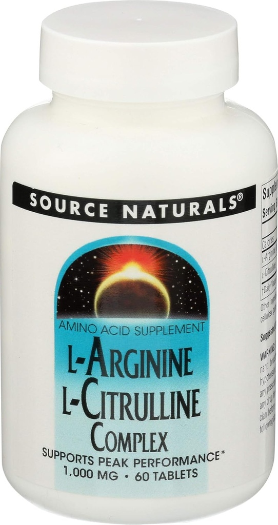 L Arginina L Citrulline Complex Source Naturals, Inc. 60 Tabs