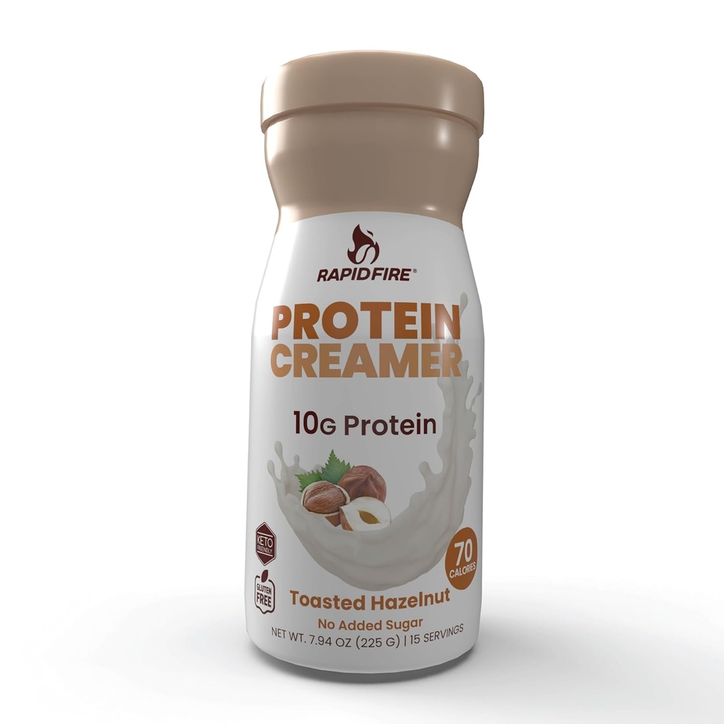Protein Creamer, Hazelnut Flavor, Keto Friendly, 10g di Proteine con Vitamine e Minerali, 15 Serve, May Boost Metabolismo e Aumenta l'energia, Multi, 7.94 Oncia