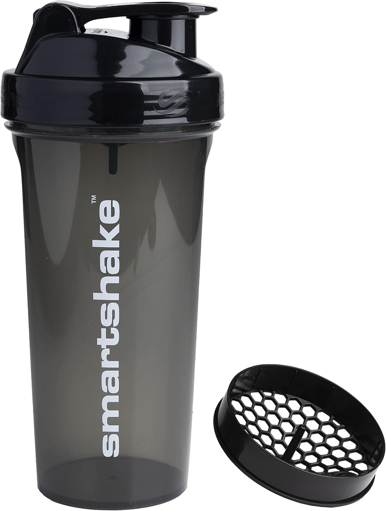 Smartshake Protein Shaker Bottiglia, (GLOSSY, Nero)