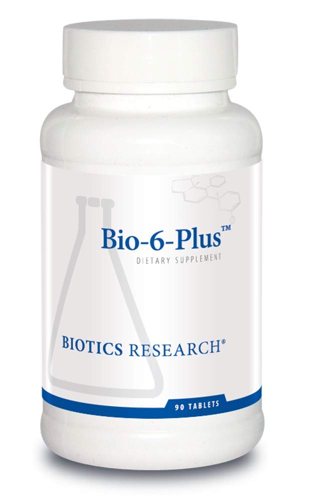 Biotics Research Bio 6 Plus Digestive Support, Supporta funzione pancreatica, 50.000 unità NF Amylase, 9.300 unità NF Lipase, 50.000 unità NF Protease, Pancreatic e Digestive Enzymes 90 Tablet