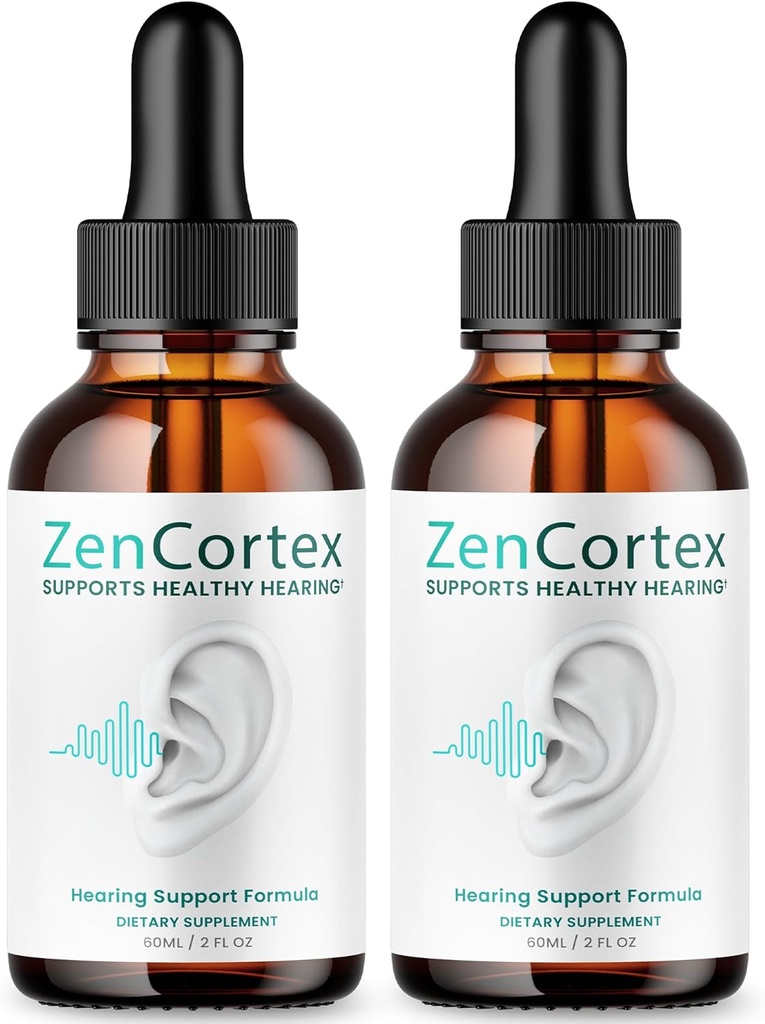 (2 Pack) Zencortex Per il sollievo dal tinnito - Formula ufficiale - Zencortex Gocce per le orecchie, Zen Cortex 24 Tinnitus Drops Liquid Supplement Recensioni, Zen Cortex Hearing Support Formula, Zencortex Oral (4oz)