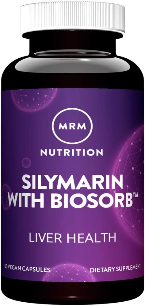 MRM, Silymarin con BioSorb, Estratto di cardo di latte, 60 capsule di verdure