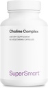Supersmart - Choline Complex (Patented & High Strength) - con Choline Bitartrate, GPC Choline & CDP Choline - Integratori Choline ad alta potenza | Non-GMO & Gluten Free - 60 Capsule Vegetariani
