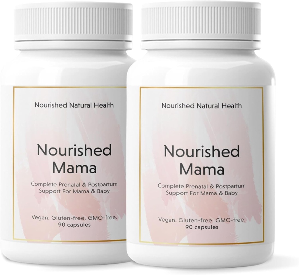 Nutrito Mama Prenatal Multi Vitamin - Vegan Multivitaminico per Preconcezione, Gravidanza, Postpartum e Breastfeeding Support - Iron-Free with Methylated Folate & High Dose Choline - 180 capsule