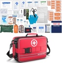 Comprehensive First Aid Kits - Kit Trauma Avanzati con Comparti Etichettati, Grandi Emergenze Kit Medico per Auto, Casa, Camping e Emergenze Esterne -324Piece Set