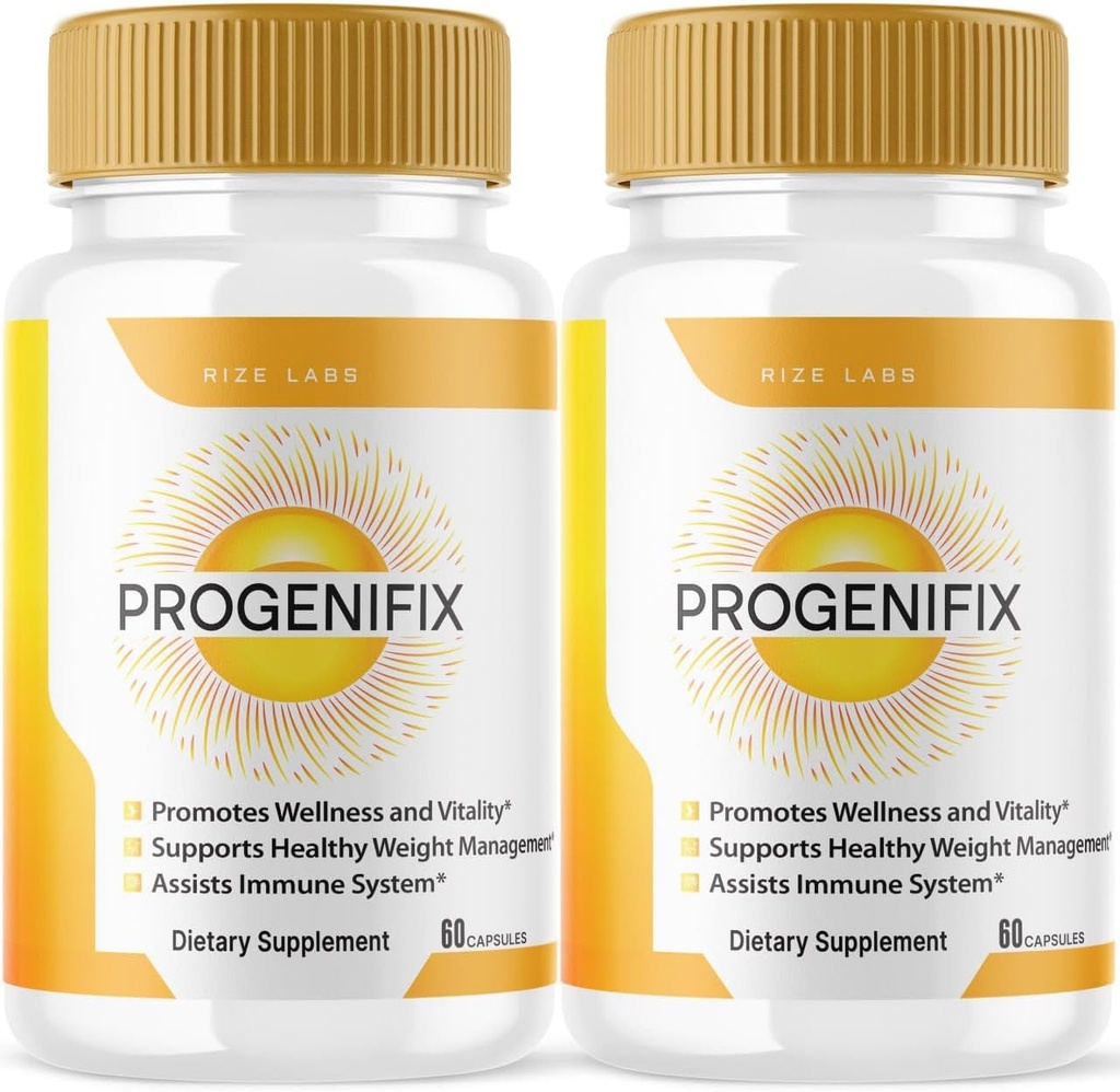 rize labs (2 Pack) Progenifix supplemento di perdita di peso, Progenifix Capsule Total Body Wellness, Progenifix Stile di vita sano per la vita più felice, Progenifix Recensioni (120 capsule)