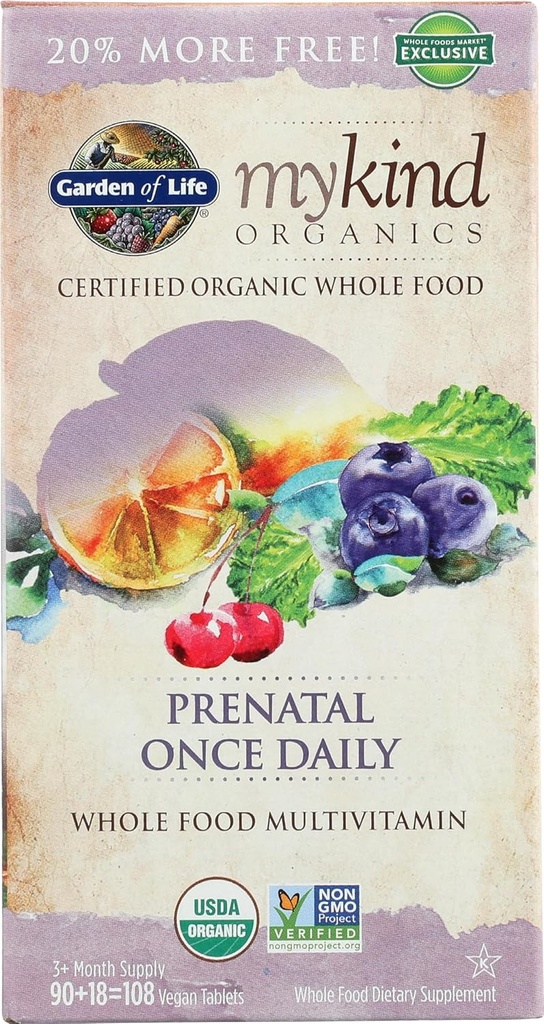 Giardino della Vita Biologica Mykind Prenatale Una volta Quotidiano, 108 CT