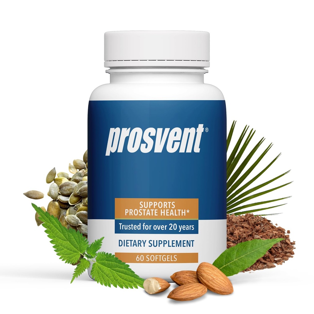 Integratore naturale di sostegno della prostata degli uomini avanzati con palmetto della sega, vitamina D e zinco per alleviare la frequenza urinaria e l'urgenza (60 conte)