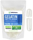 XPRS Nutra Size 3 capsule vuote - 100 conteggio capsule gelatine vuote - pillole DIY Capsule Filling - Pure Bovine Pill Gel Caps Fillable Do-It-Yourself Vitamins and Supplements