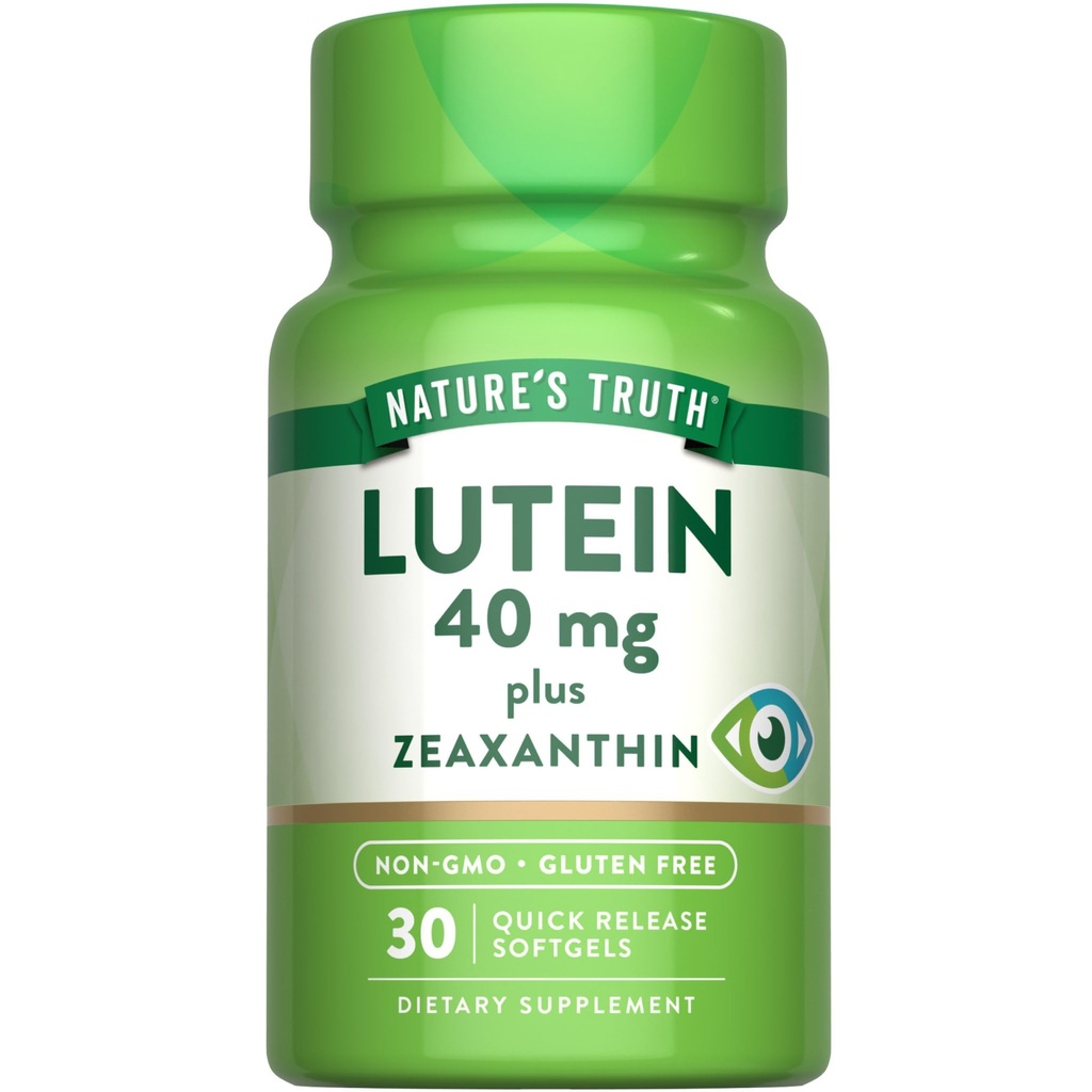 La verità della natura Lutein e Zeaxanthin Supplemento | 40mg | 30 Softgels | Non OGM & Gluten Free