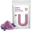 UNLEASH'D ORGANIC Organic Blueberry Juice Powder 16 oz 100% Pure Natural Green Food, ricco di antiossidanti e vitamine, aiuta la digestione e migliora la funzione immunitaria