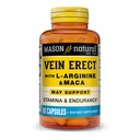 MASON NATURAL Vein Erect con L-Arginina e Maca - Supporta la salute sessuale e vascolare, supplemento per vene varicose e vene ragno, 80 capsule