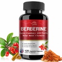 Integratore di Berberina 19,060mg,Berberina con cannella di Ceylon, Melone di Bitter, cardo di latte, Integratore HCl di berbina (120 capsule)
